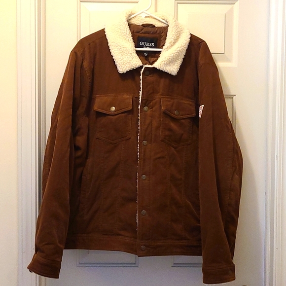 GUESS Corduroy Lined Coat Size XXL - Picture 4 of 10